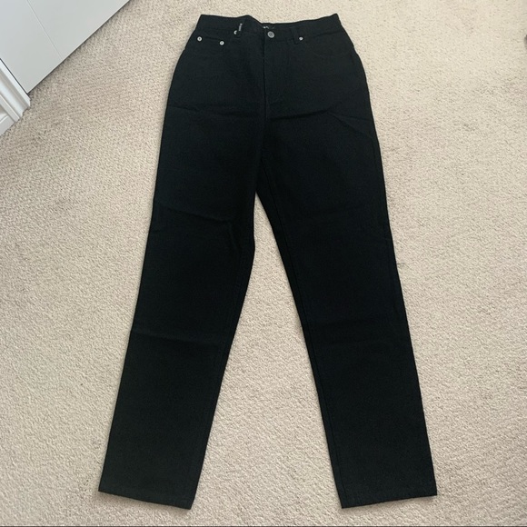 NWOT Black Contrast Jeans Straight Leg - Picture 2 of 12